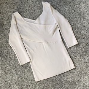 Express “wrap” look white sweater